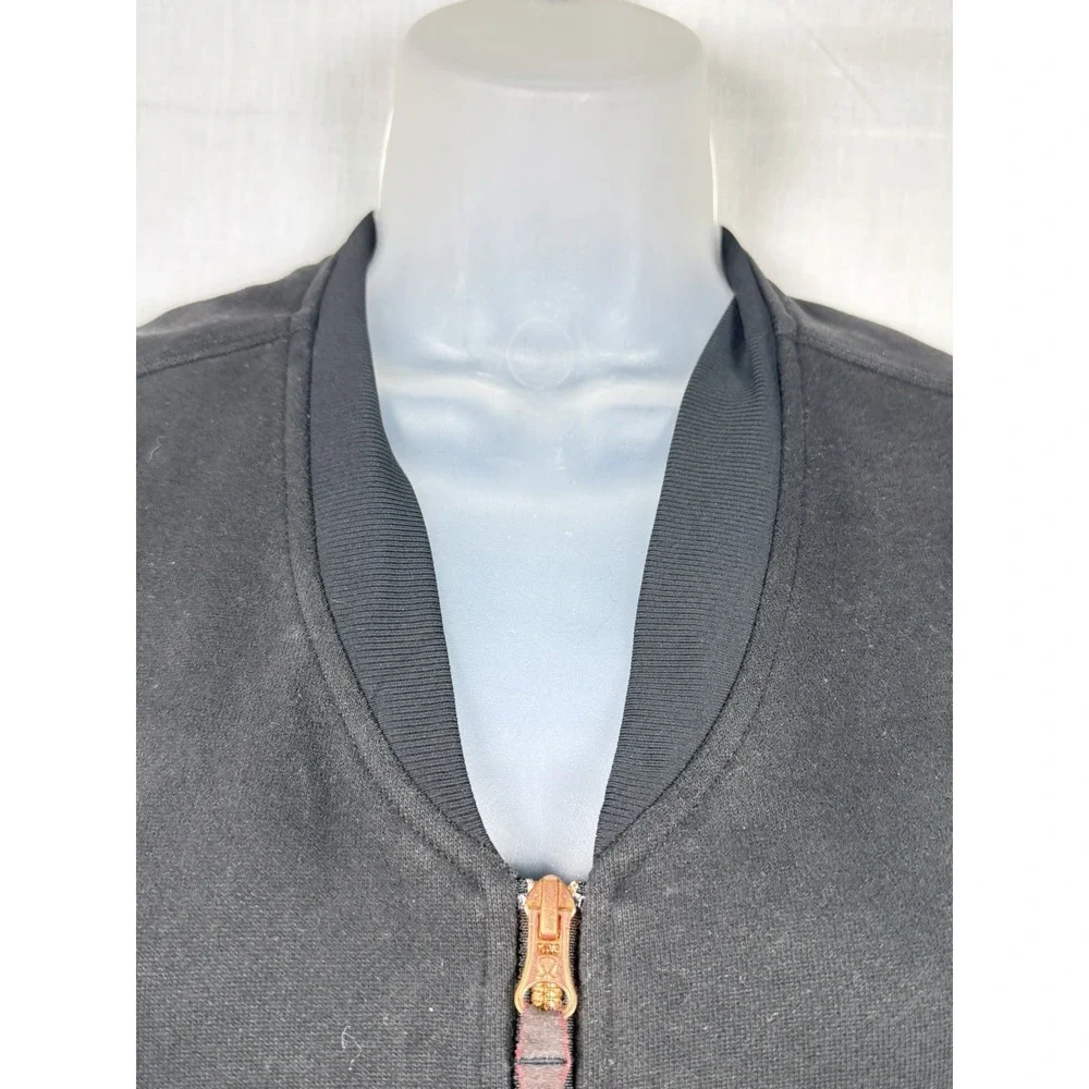 Lululemon‎ Departure Vest Black Fleece Full Copper Zip WOMEN SZ 8 Leopard Lined